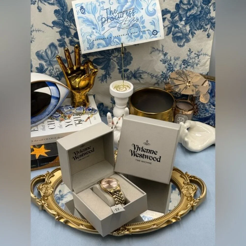 🆕 VIVIENNE WESTWOOD 🧿 NWT Stainless Steel The Seymour Watch, 38mm, Rose/Gold - Picture 3 of 15